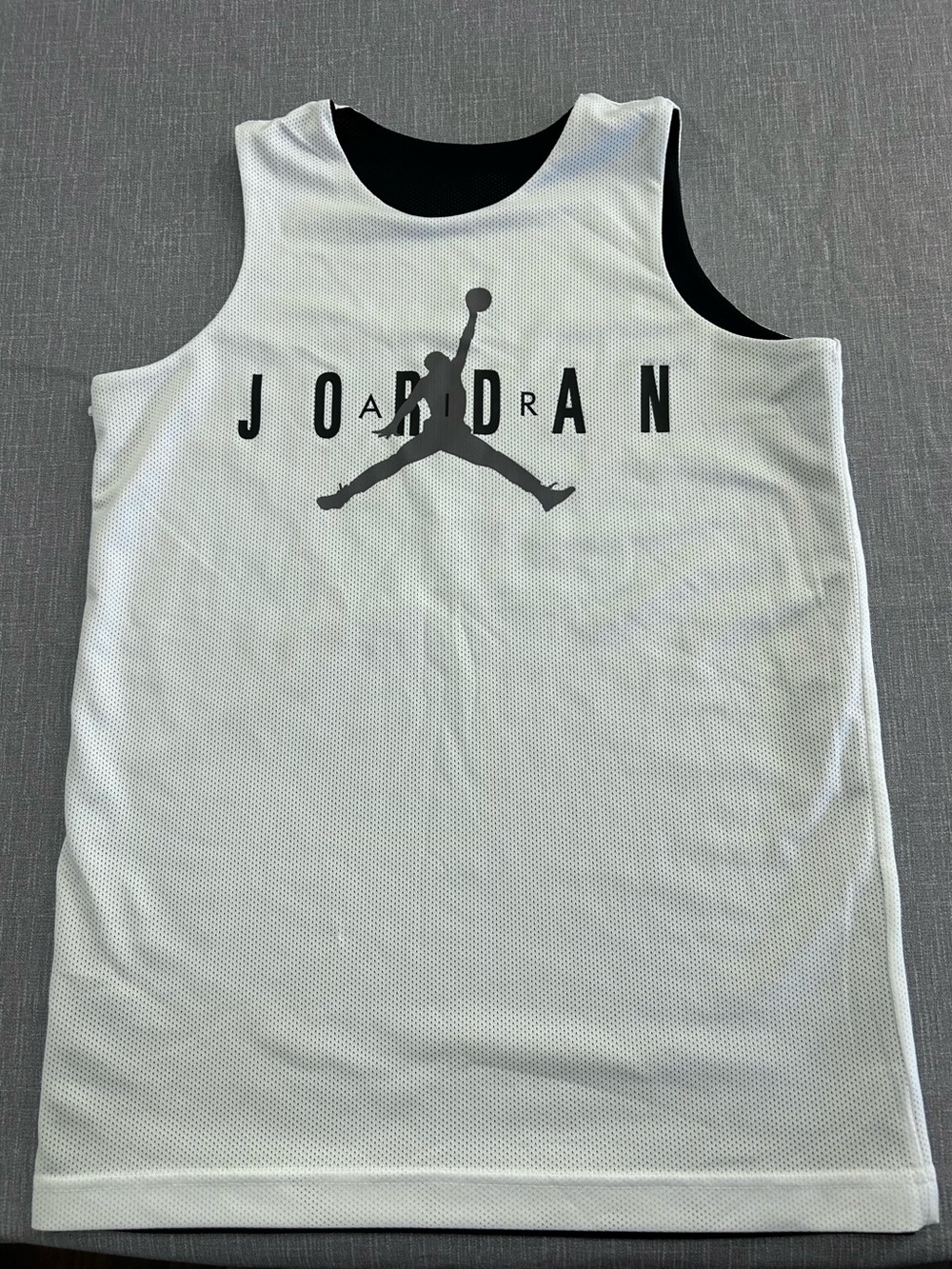 Nike Air Jordan White Reversible Basketball Tank Top